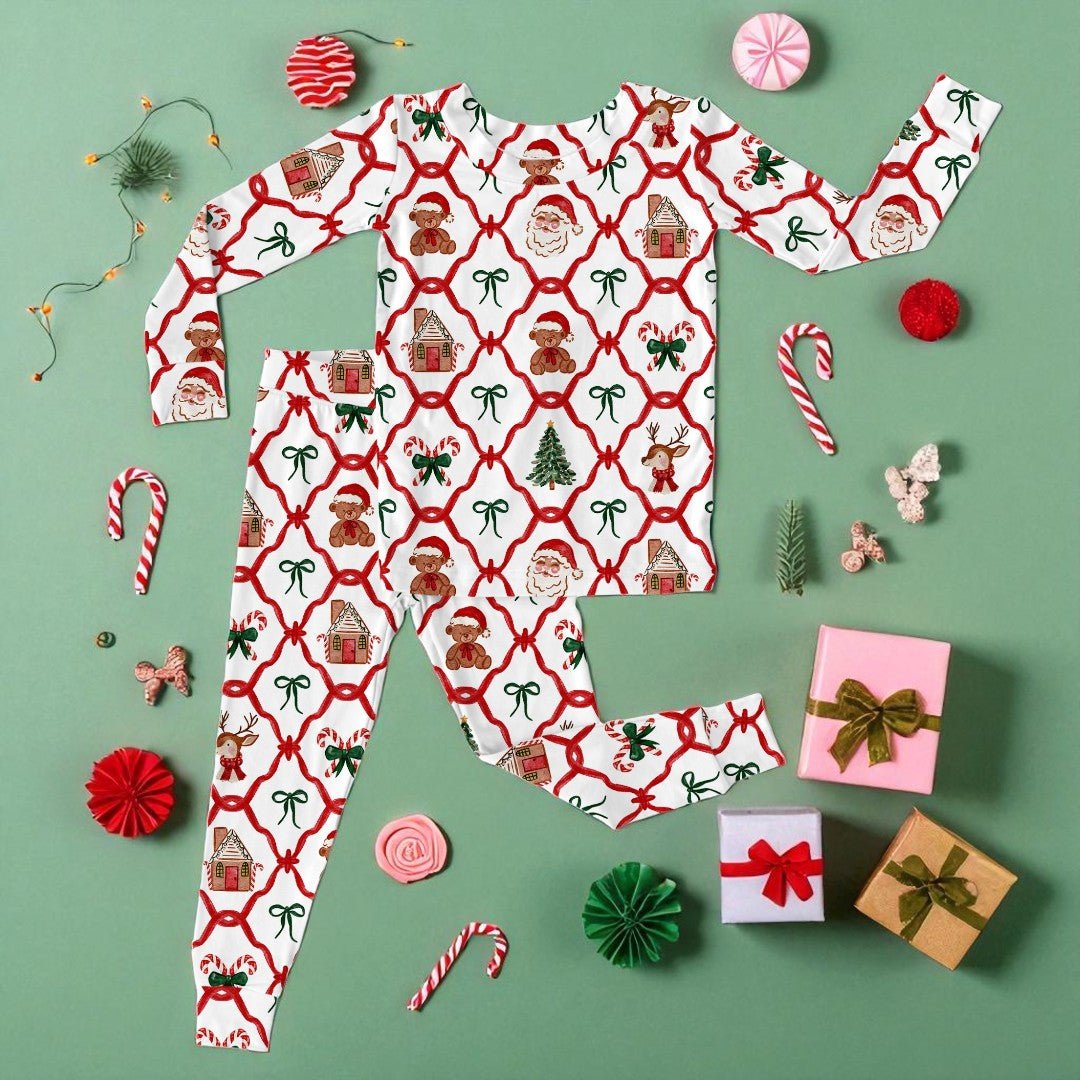 Santa's Whimsy Village | Modal 2 - Piece Pajama Set - Bunny Knots