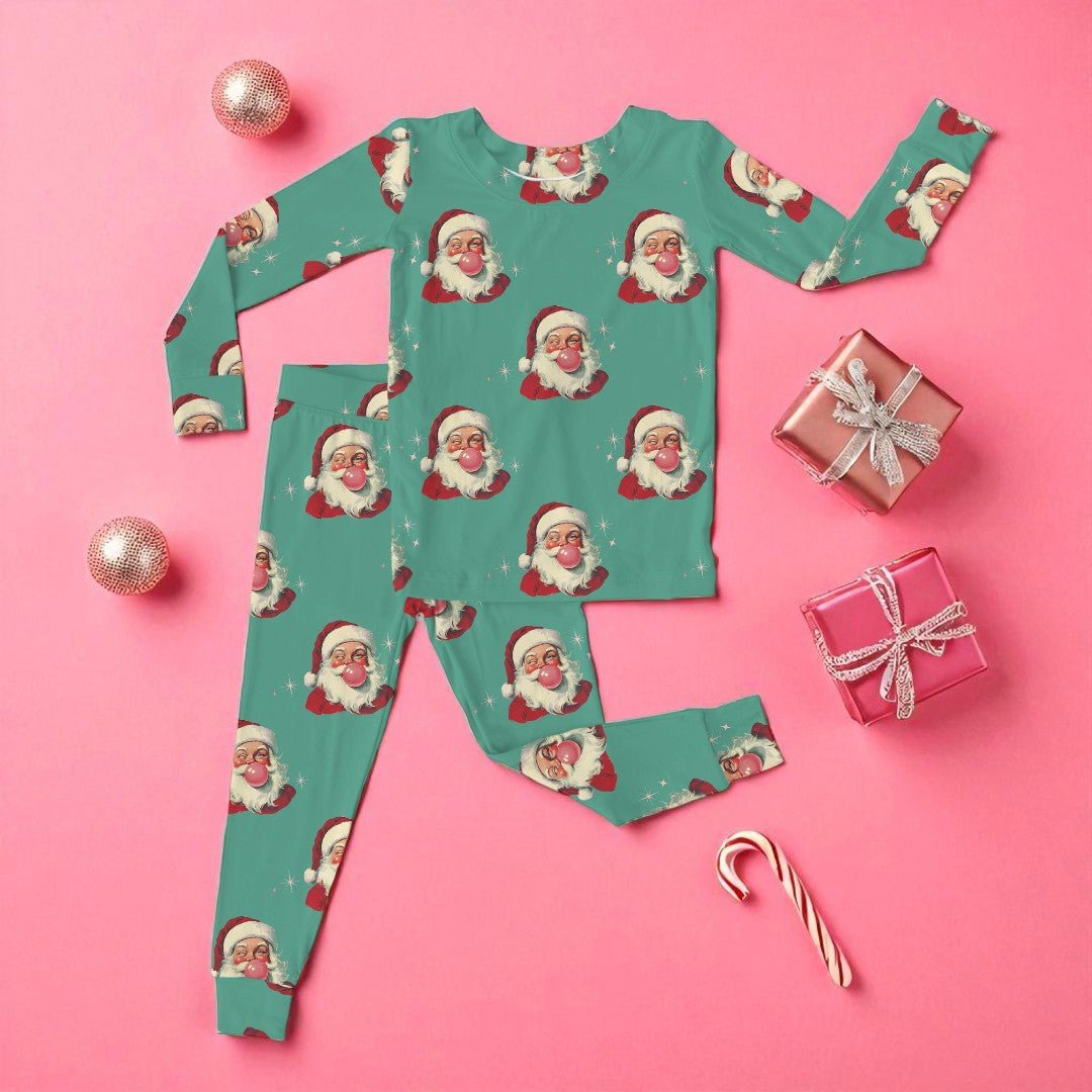 Gumdrop Pop (Teal) | Modal 2 - Piece Pajama Set - Bunny Knots