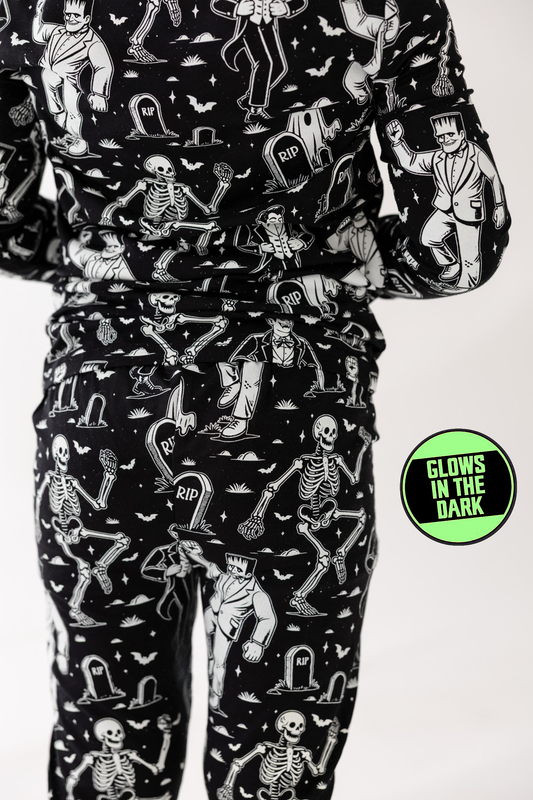 Ghoulish Grooves GLOW-IN-THE-DARK | 2-Piece Pajama Lounge Set