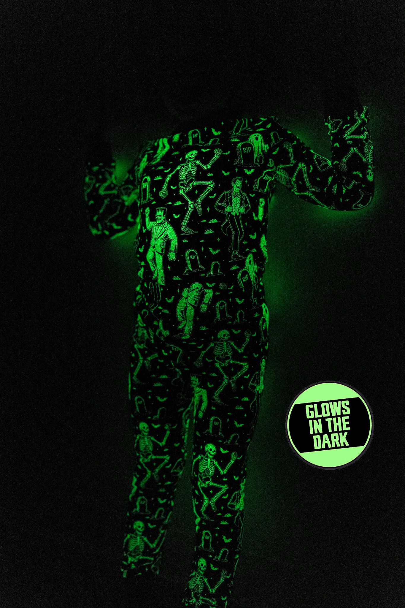 Ghoulish Grooves GLOW - IN - THE - DARK | Modal Convertible Zippy - Bunny Knots