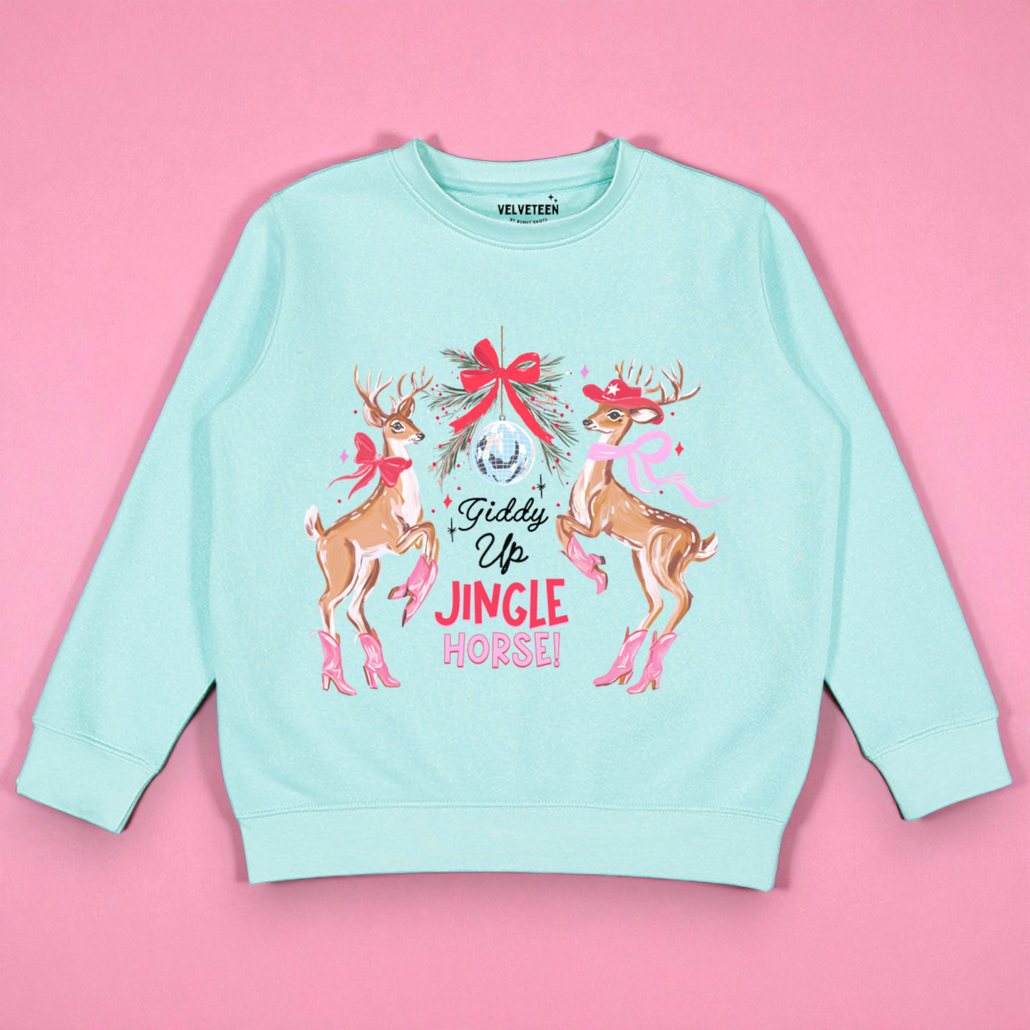 Giddy Up Jingle Horse Crewneck Sweatshirt