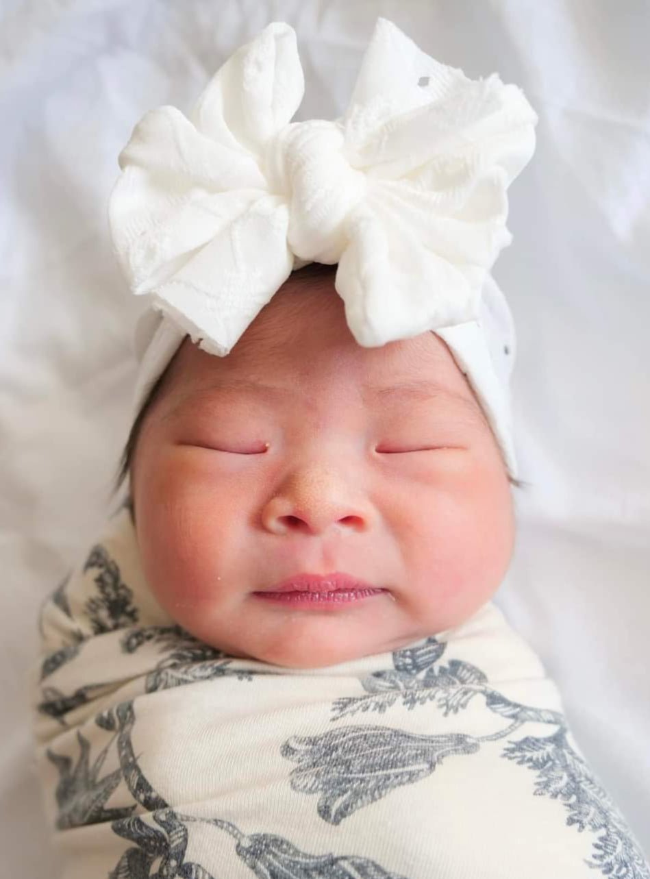 Halo | Creamery White | Eyelet Headwrap - Bunny Knots