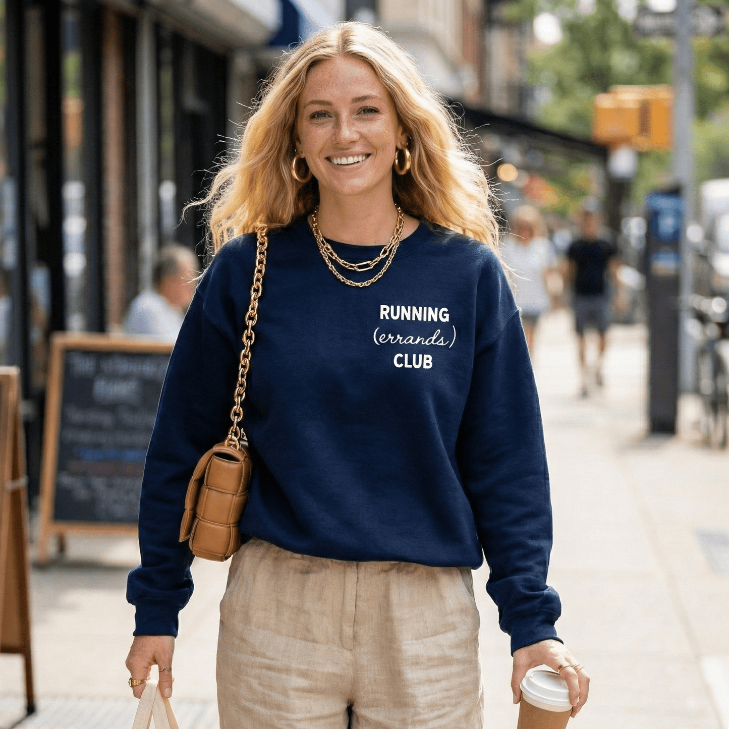 Running Errands Club Crewneck Sweatshirt - Bunny Knots