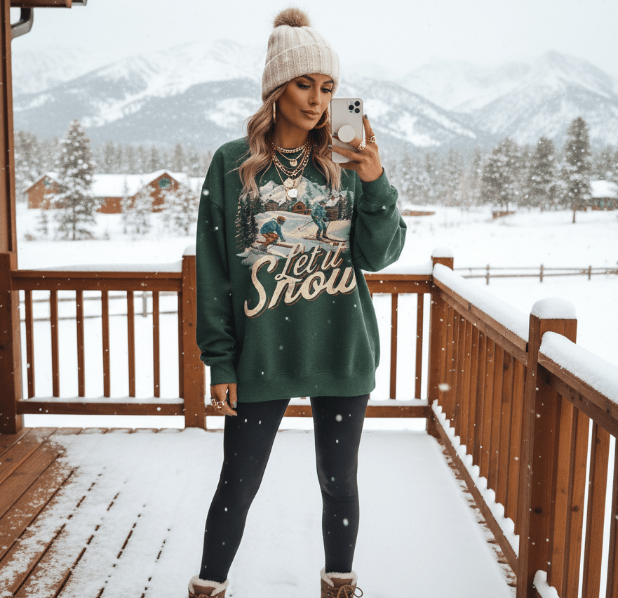 Let It Snow Crewneck Sweatshirt - Bunny Knots