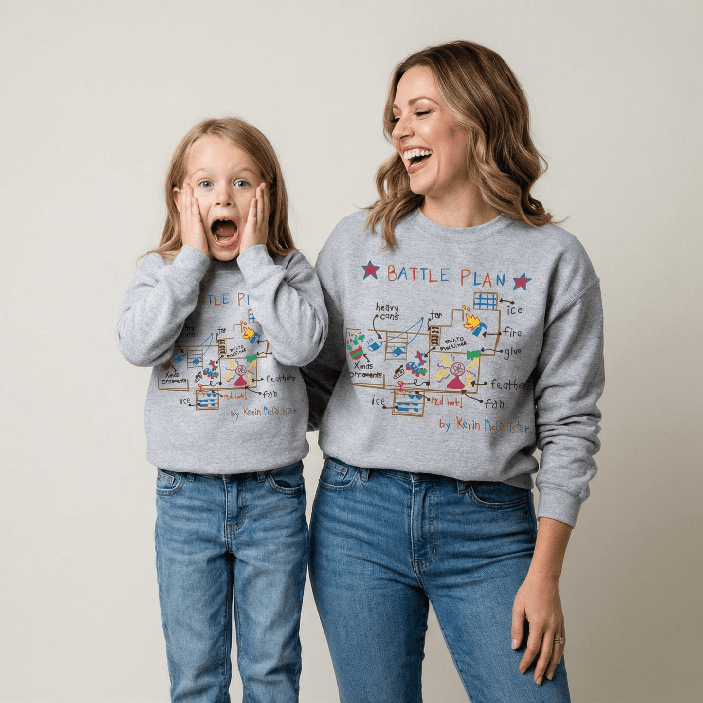 Home Alone Battle Plan Crewneck Sweatshirt - Bunny Knots