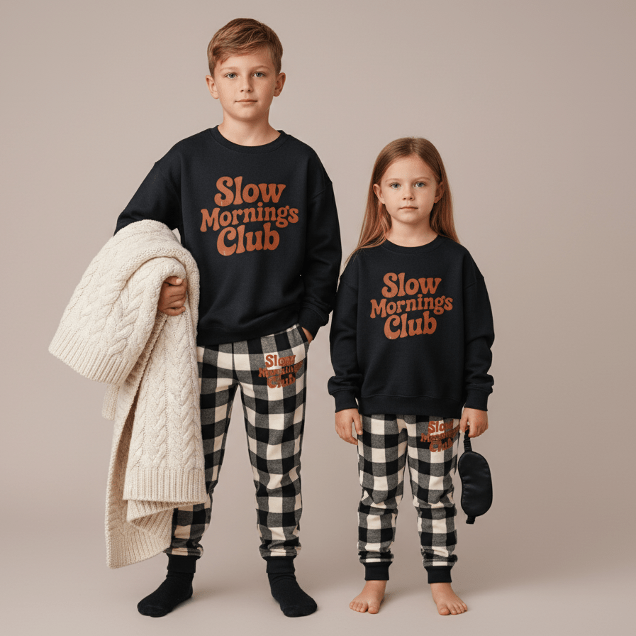 Slow Mornings Club Flannel Jogger Pants - Bunny Knots