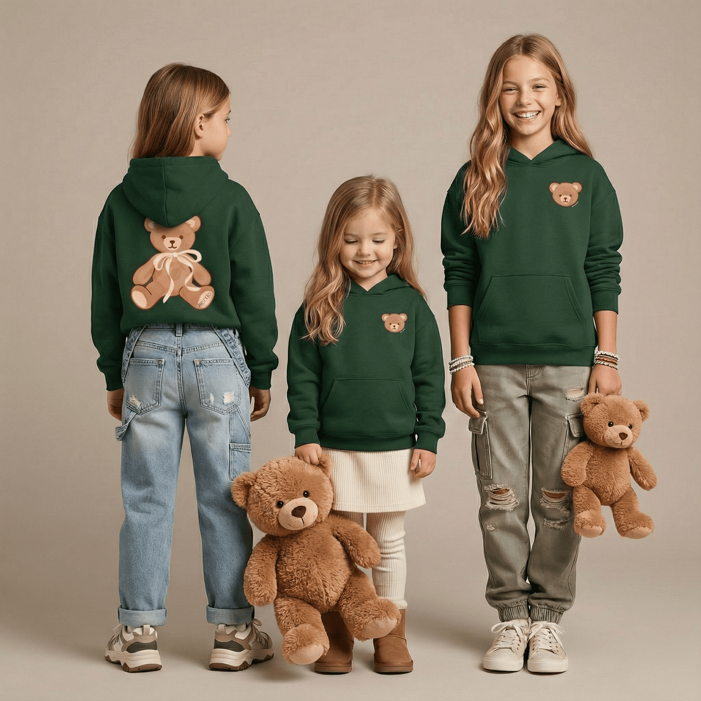 Beary Bestie Hoodie - Bunny Knots