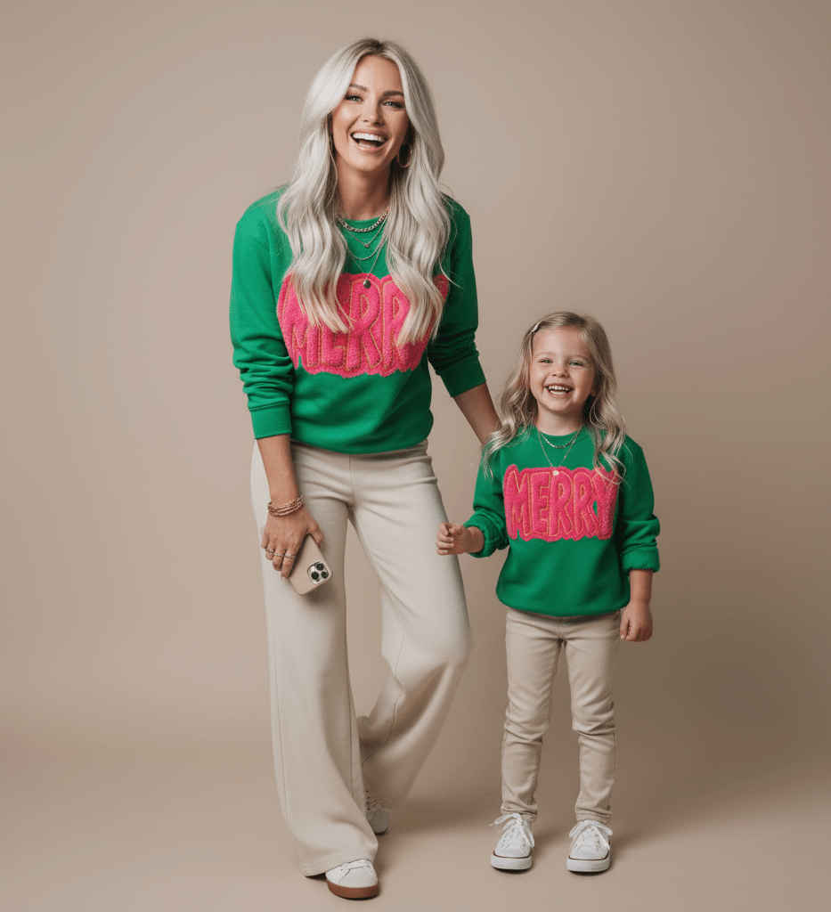 Whoo Be Merry Crewneck Sweatshirt - Bunny Knots
