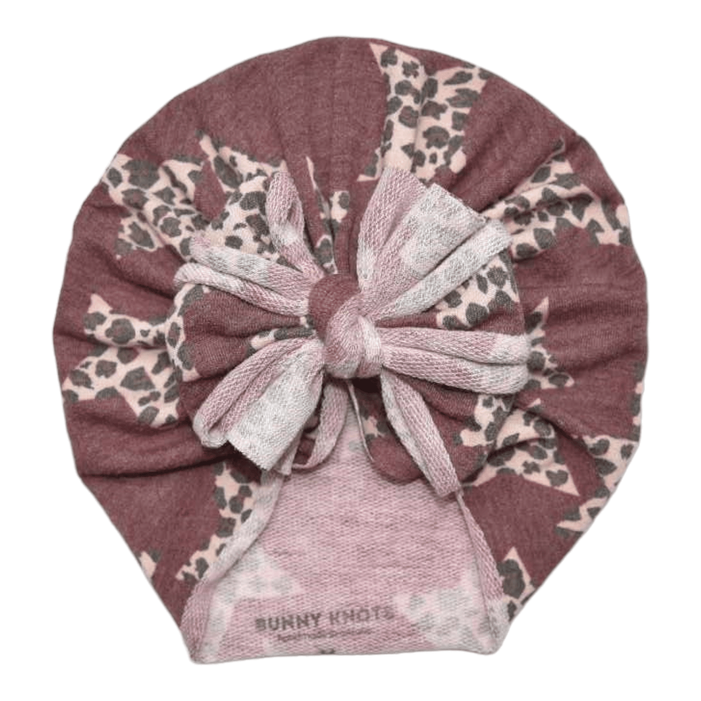 Arlynne | Leopard Stars | French Terry Headwrap - Bunny Knots