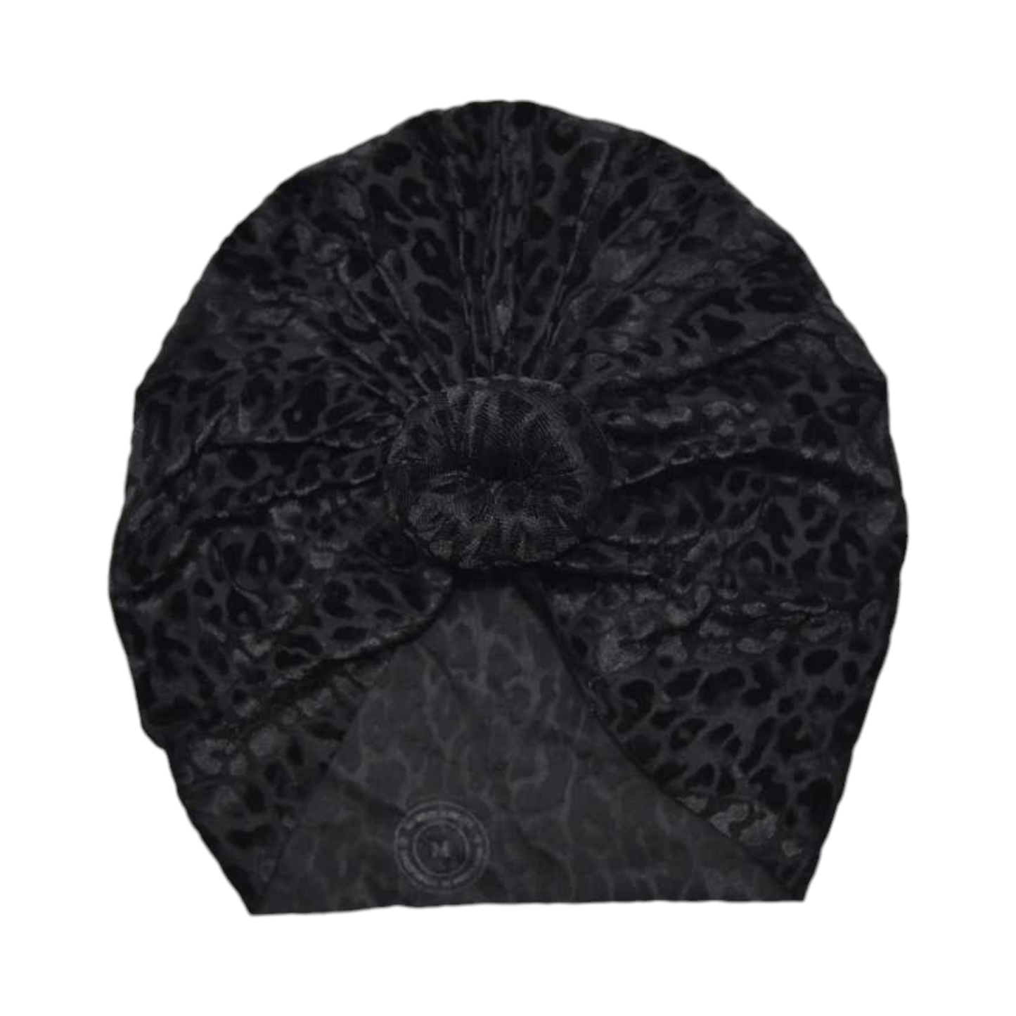 Selkie | Black Leopard | Velvet Burnout Headwrap - Bunny Knots