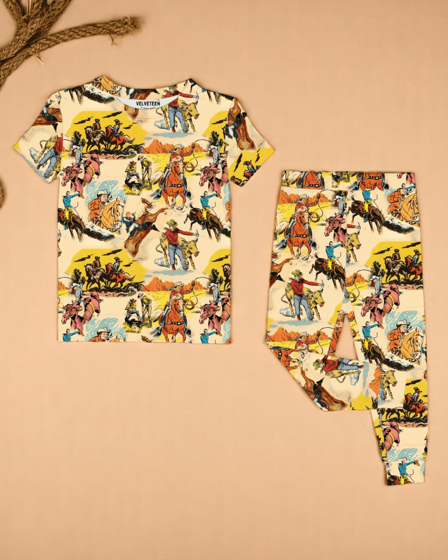 Retro Roper | Modal Short Sleeve 2 - Piece Lounge Set - Bunny Knots