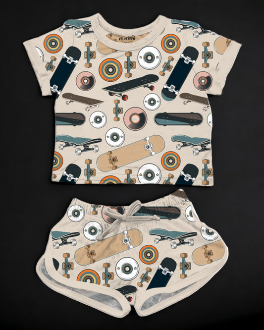 Trucks & Wheelies | Bamboo Retro Shortie Set
