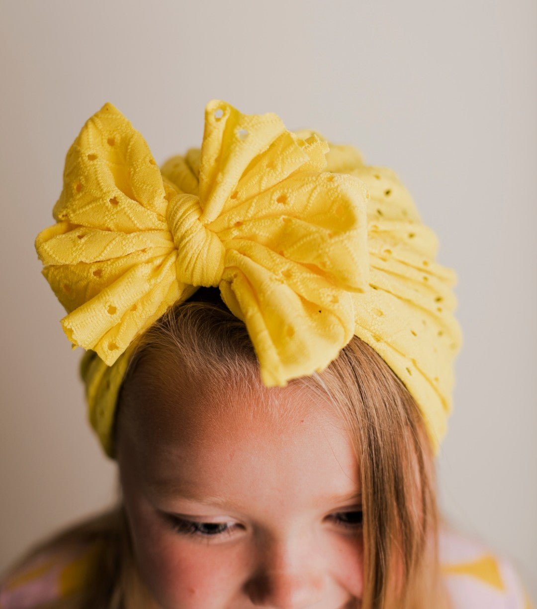 Suraia | Lemon Twist | Eyelet Headwrap - Bunny Knots