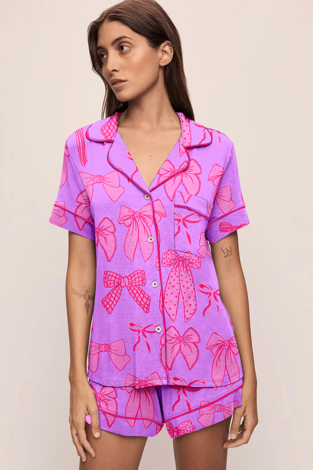 Bow of Fame | Women's Lounge Short Set - Bunny Knots