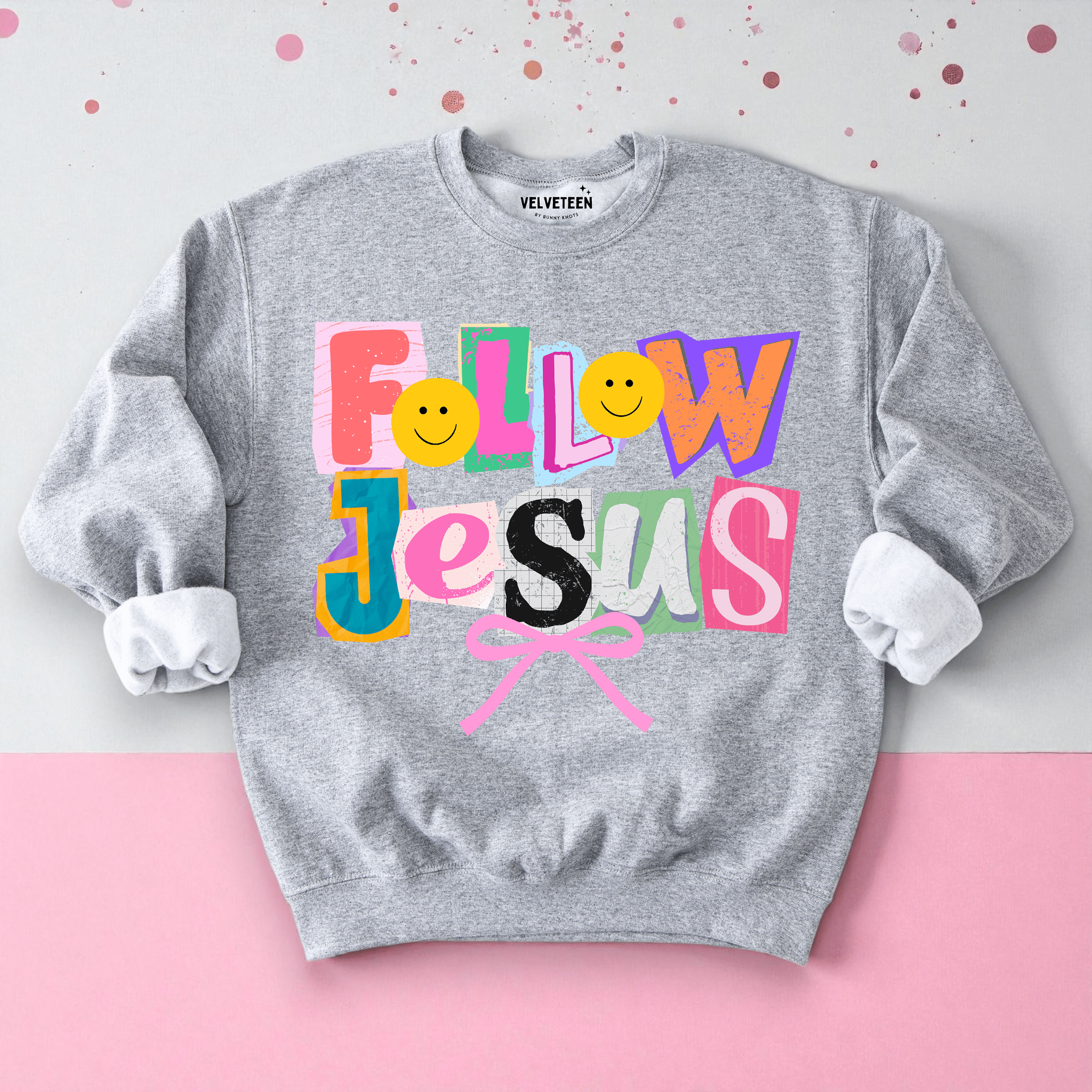 Follow Jesus Crewneck Sweatshirt **RESTOCKED** – Bunny Knots