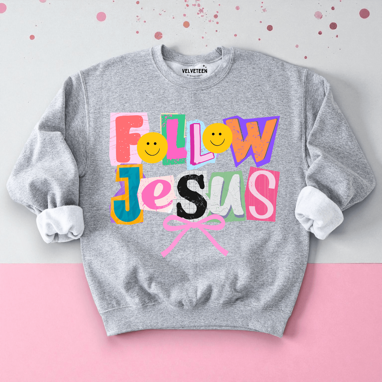 Follow Jesus Crewneck Sweatshirt - Bunny Knots