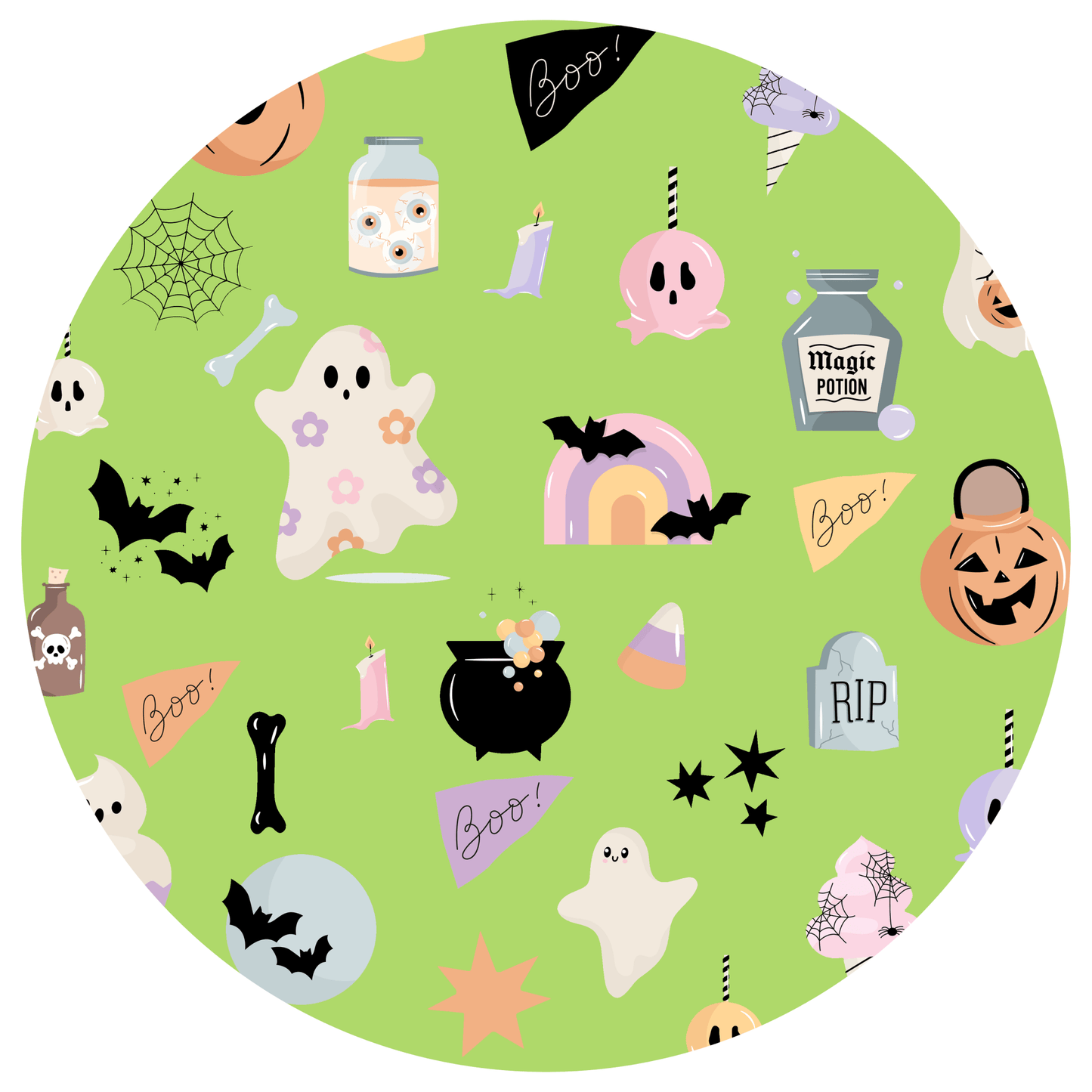 Sweetest Spooks (Green) | Bamboo Loungewear Set - Bunny Knots