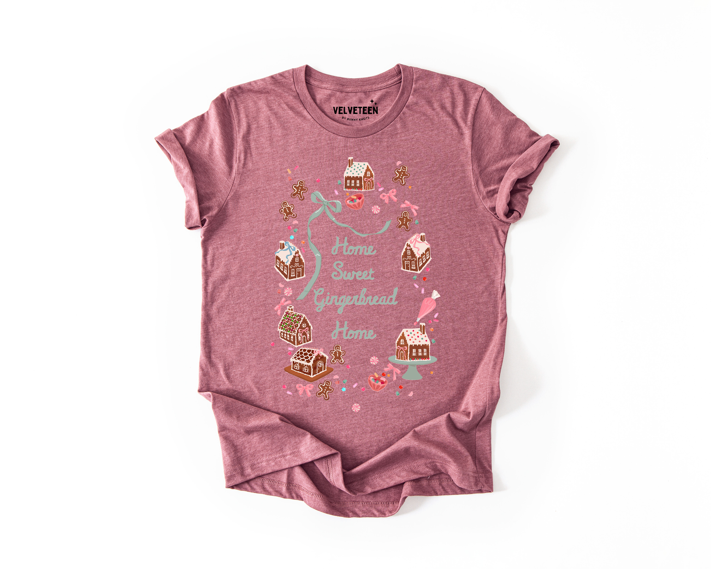 Home Sweet Gingerbread (Mauve) T-Shirt