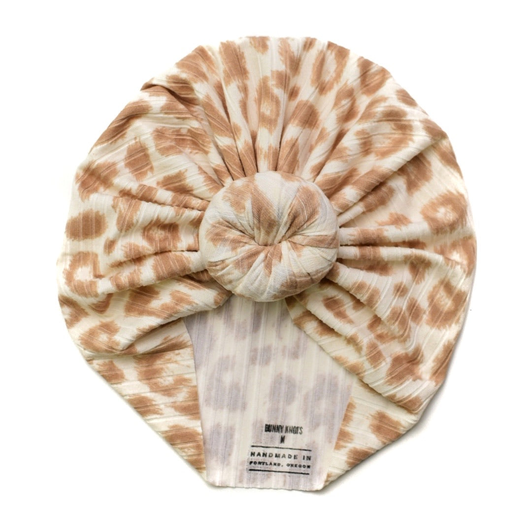 Savvy | Natural Leopard | Brushed Rib Headwrap