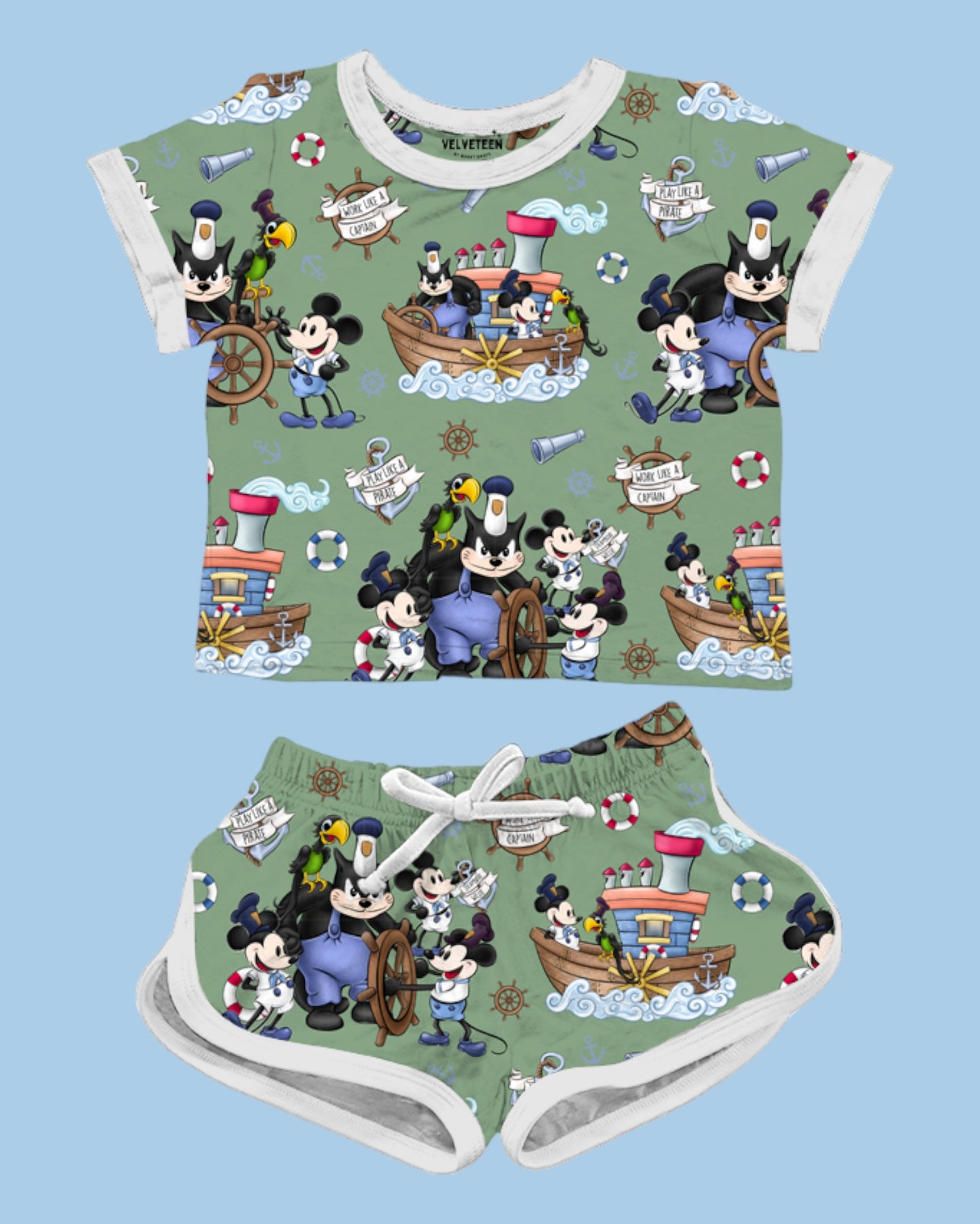 Steamboat Willie | Bamboo Retro Shortie Set