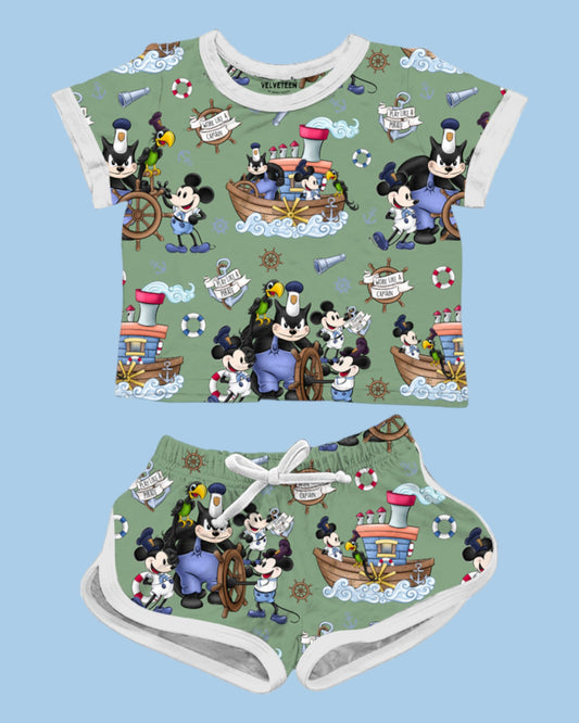 Steamboat Willie | Bamboo Retro Shortie Set