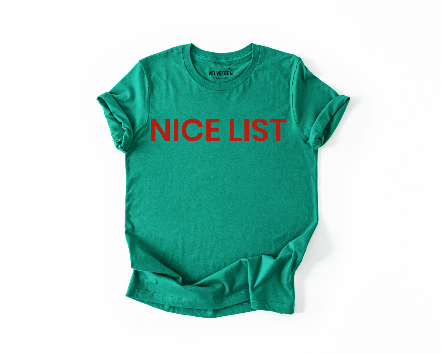 Nice List (Green) T-Shirt - Bunny Knots