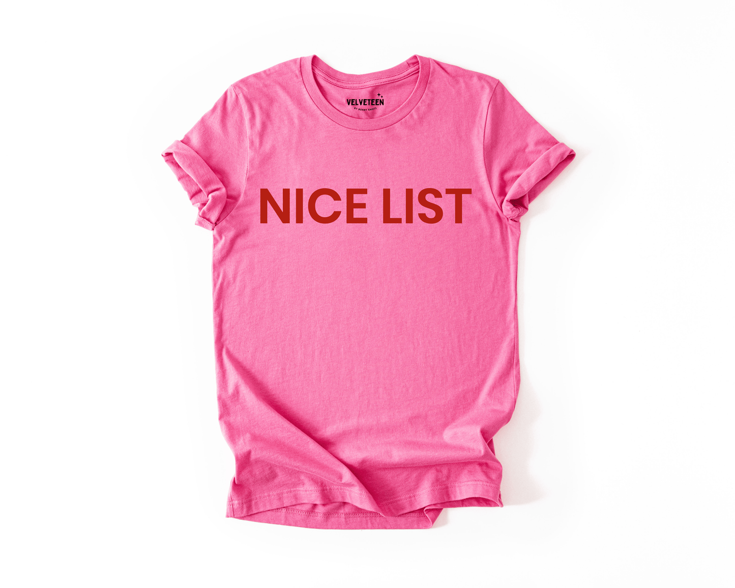 Nice List (Pink) T-Shirt - Bunny Knots