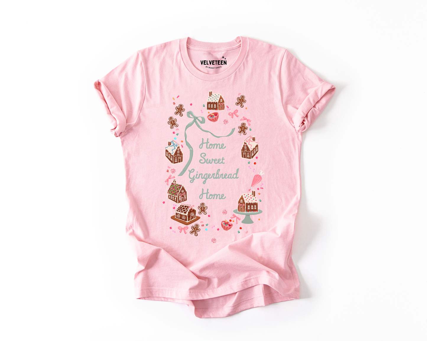 Home Sweet Gingerbread (Pink) T-Shirt