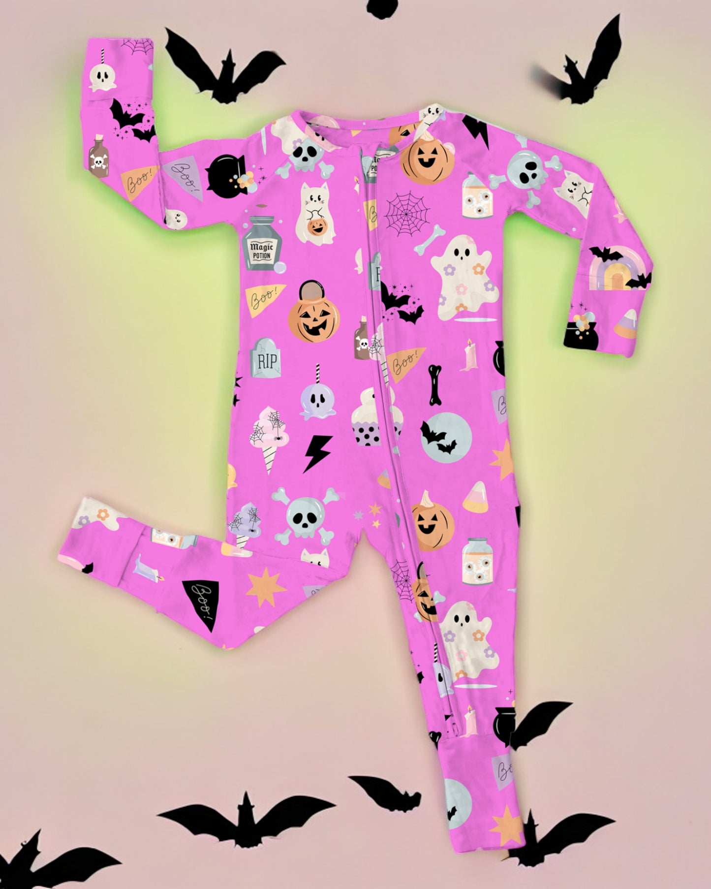 Sweetest Spooks (Pink) | Bamboo Zippy