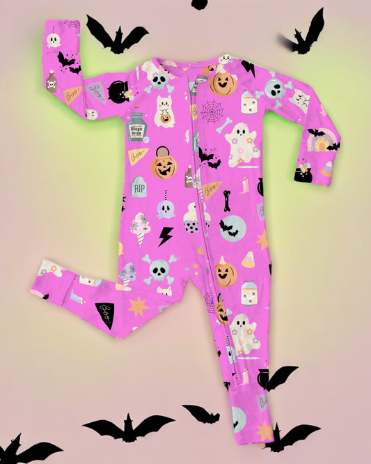Sweetest Spooks (Pink) | Bamboo Zippy