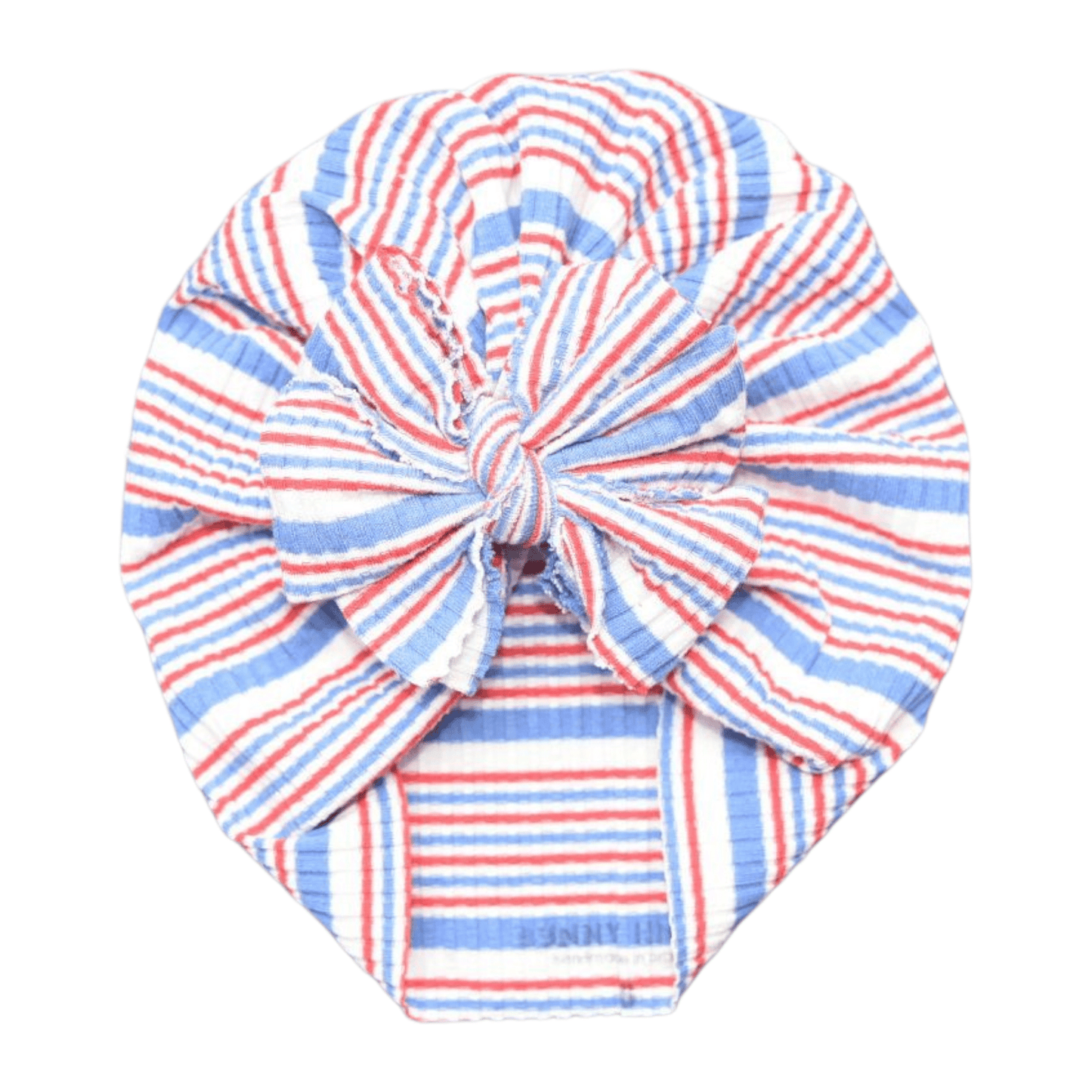 Rosy | Retro USA Stripe | Ribbed Headwrap - Bunny Knots