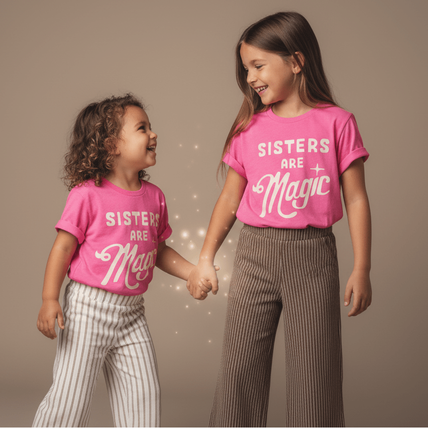 Sisters Are Magic T-Shirt - Bunny Knots