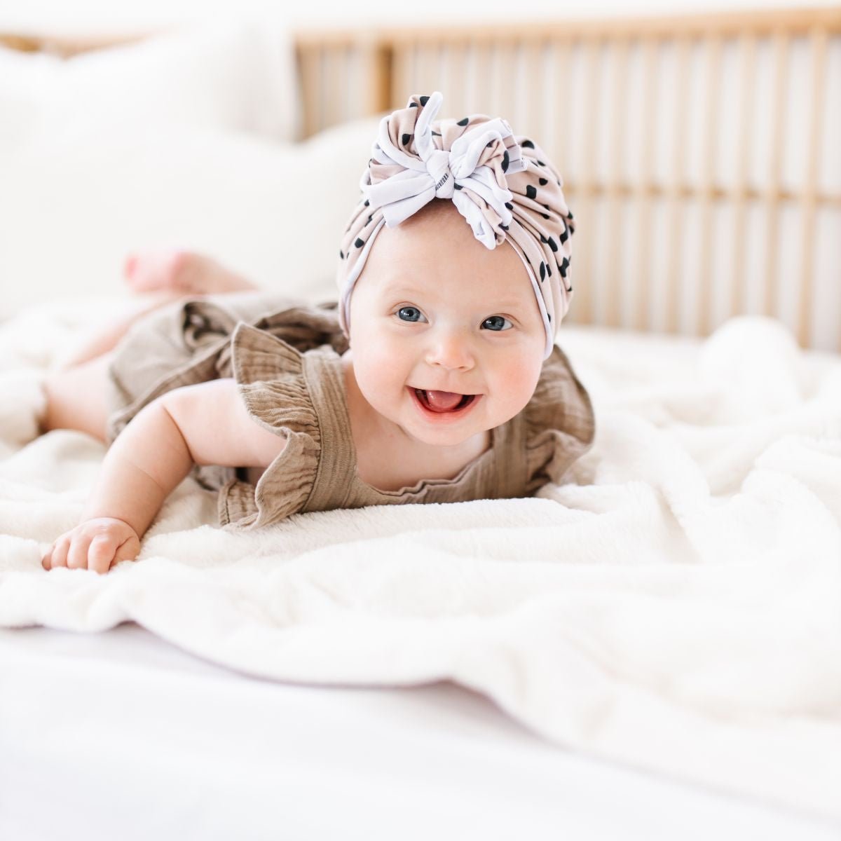 BamBam | Taupe Specks | Classic Headwrap - Bunny Knots