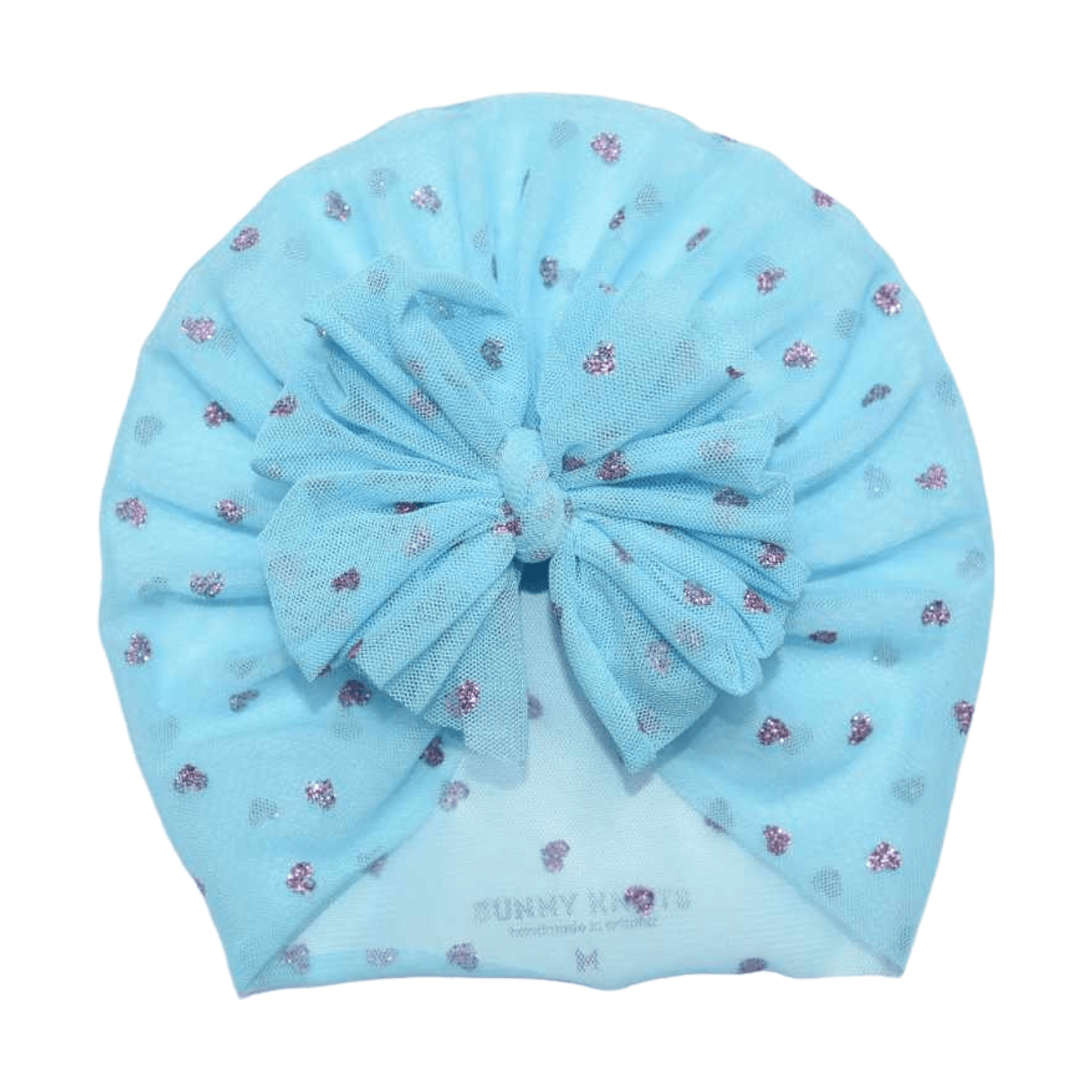 Cutesie | Glitter Heart | Boho Mesh Headwrap - Bunny Knots