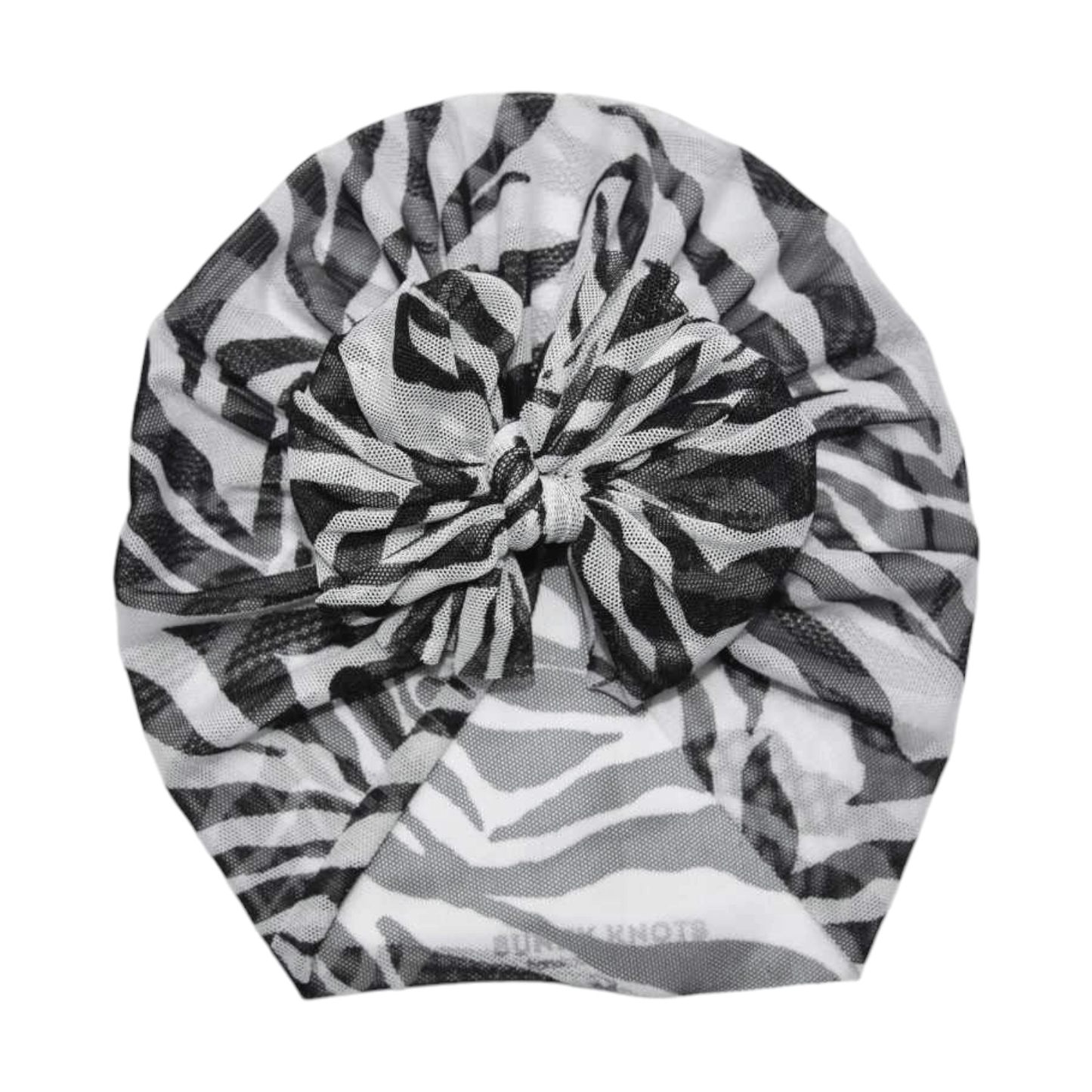 Zippidy | Zebra | Boho Mesh Headwrap - Bunny Knots
