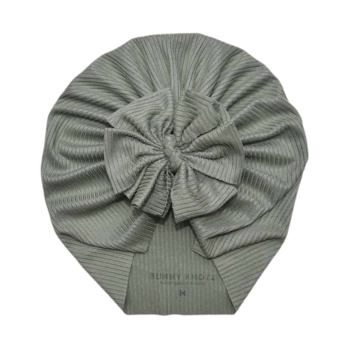 Mackleigh | Sage Grey | Brushed Rib Headwrap - Bunny Knots