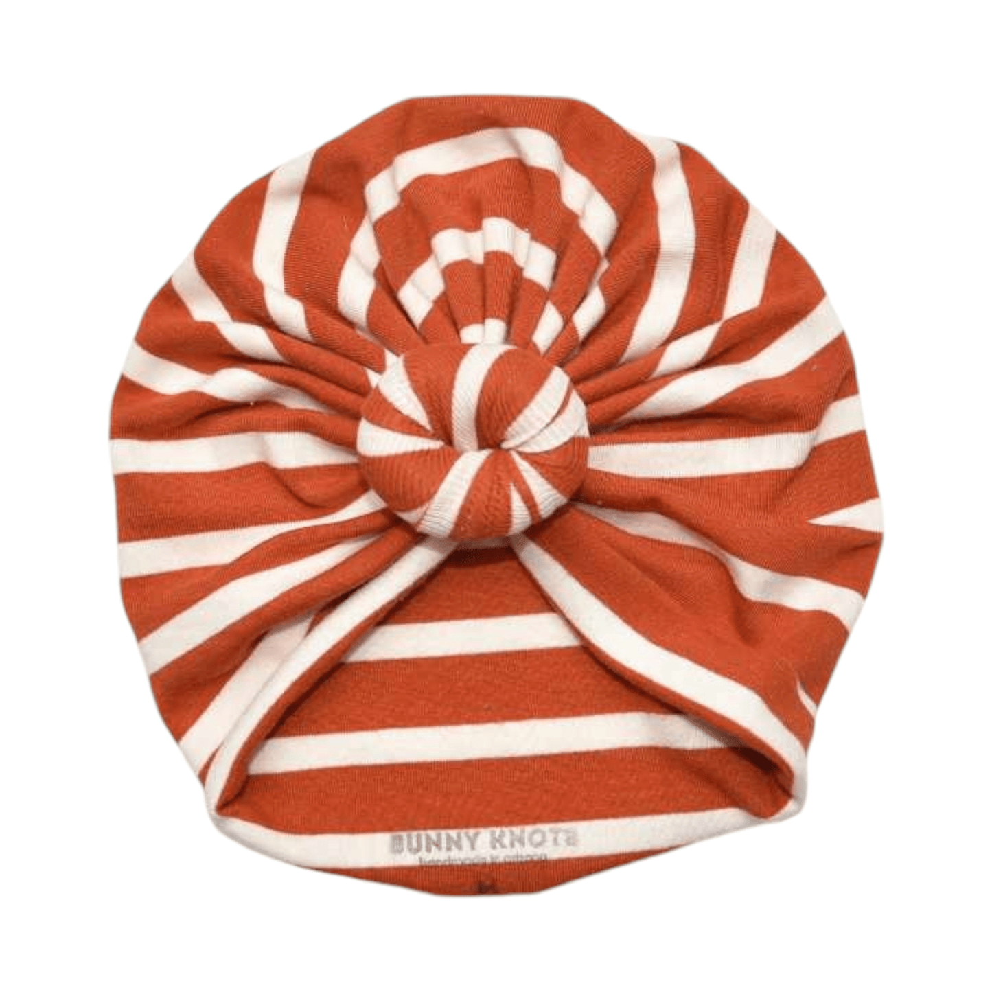 Cubbie | Copper & White Stripe | Classic Headwrap - Bunny Knots