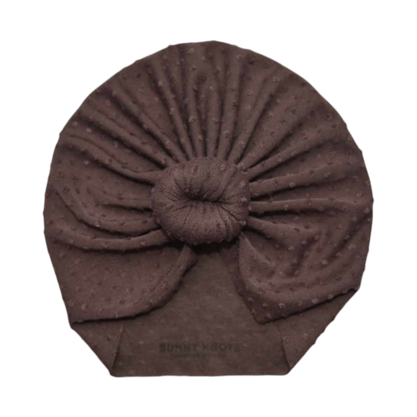 Leche | French Roast Brown | Swiss Dot Headwrap - Bunny Knots