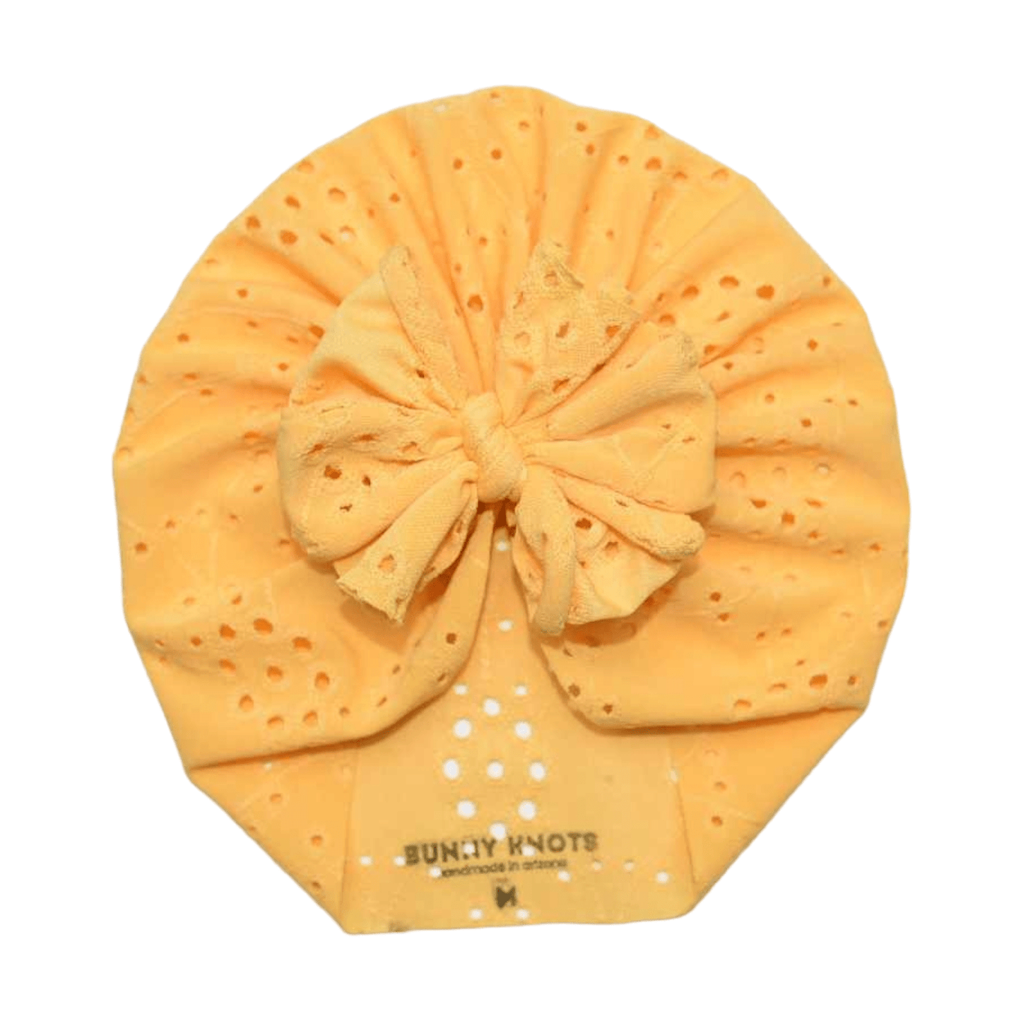 Sue Lee | Setting Sun | Eyelet Headwrap - Bunny Knots