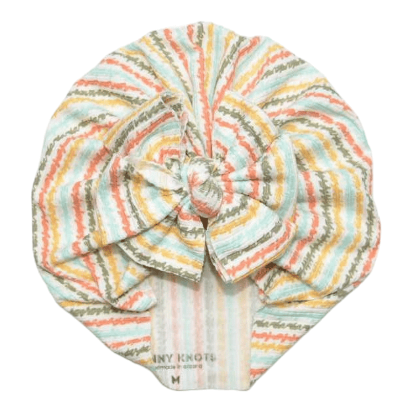 DeeDee | Spring Stripe | Brushed Rib Headwrap - Bunny Knots