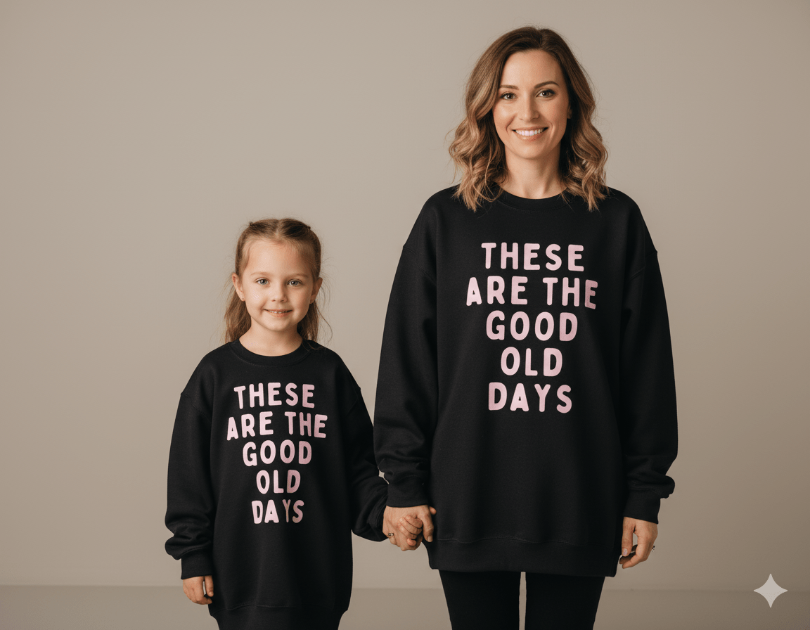These Are The Days Crewneck Sweatshirt - Bunny Knots