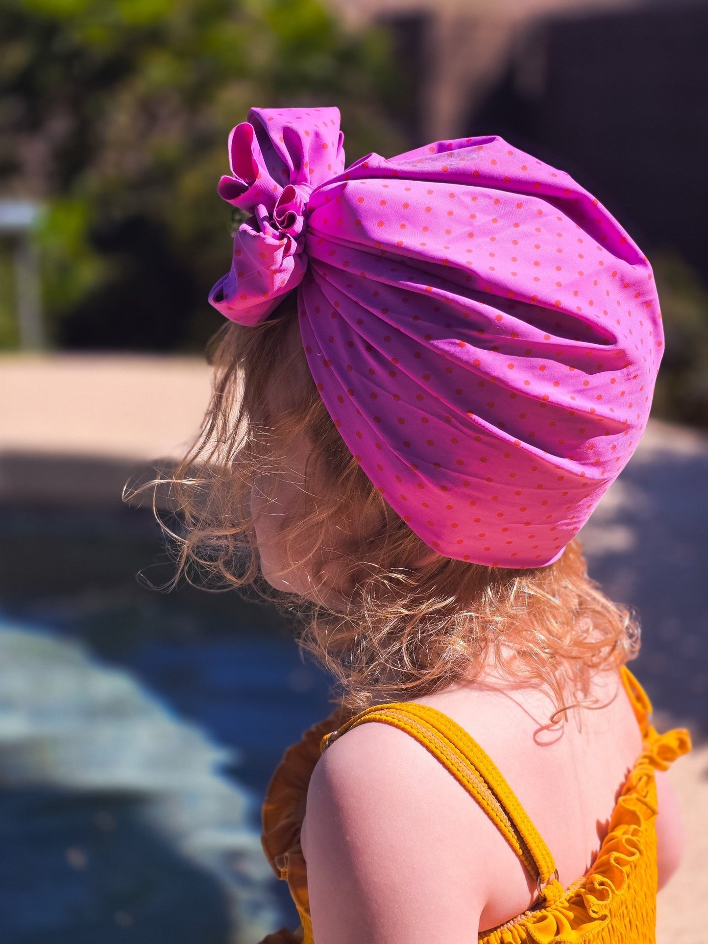 Penny Lane | Taffeta & Red Polka | Swim Headwrap - Bunny Knots