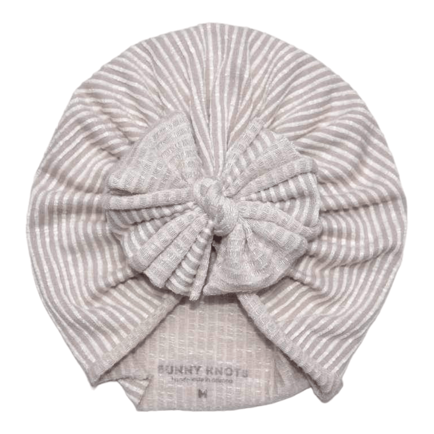 Poshmina | Stone Hearth Stripe| Buttery Rib Headwrap - Bunny Knots