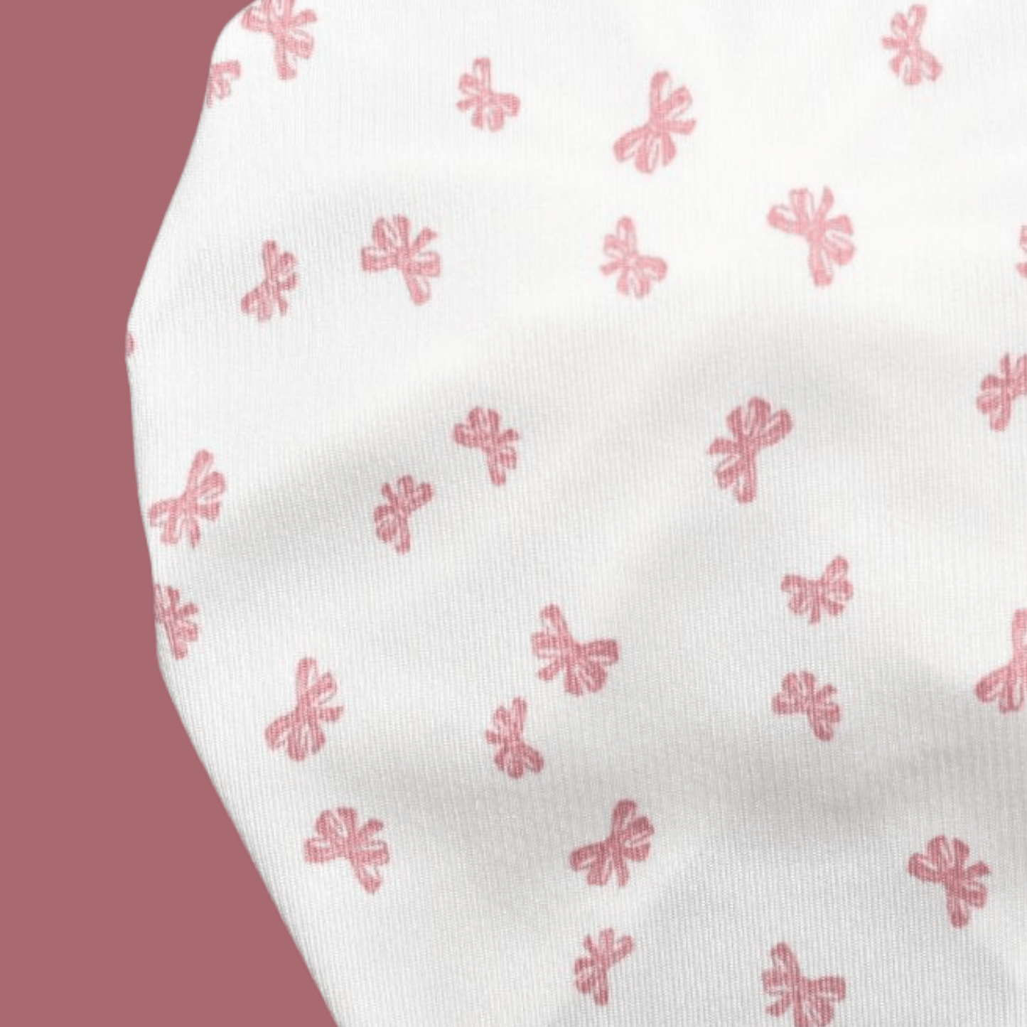 Ruthie | Pink Bows | Ribbed Headwrap - Bunny Knots