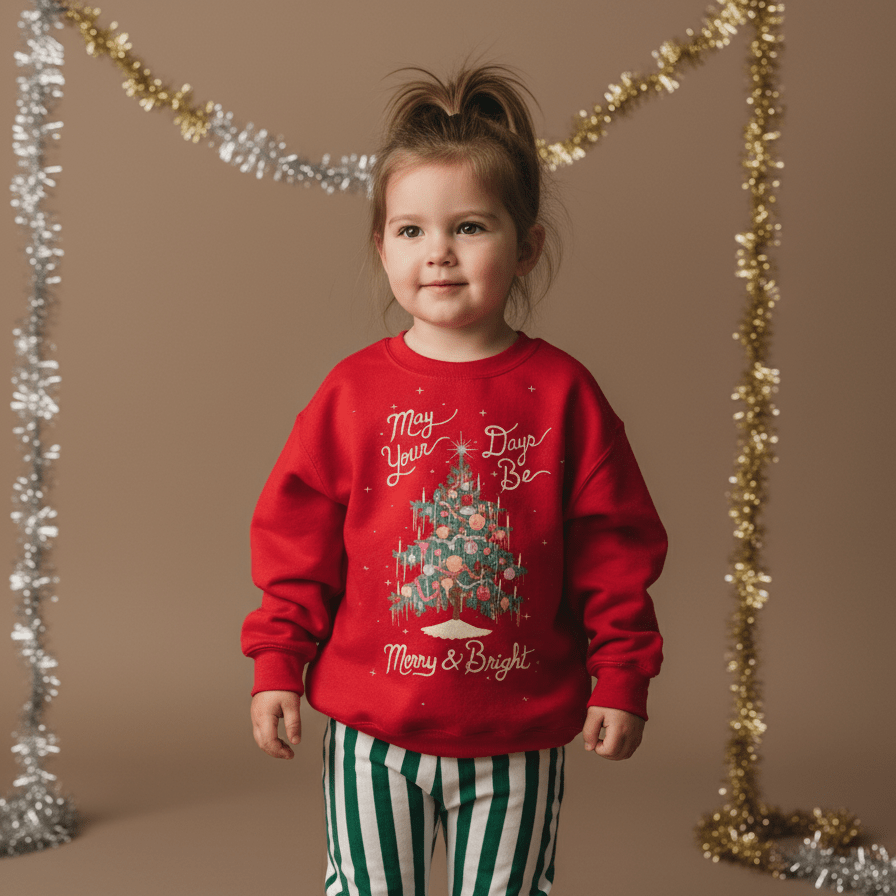 Merry + Bright Crewneck Sweatshirt - Bunny Knots