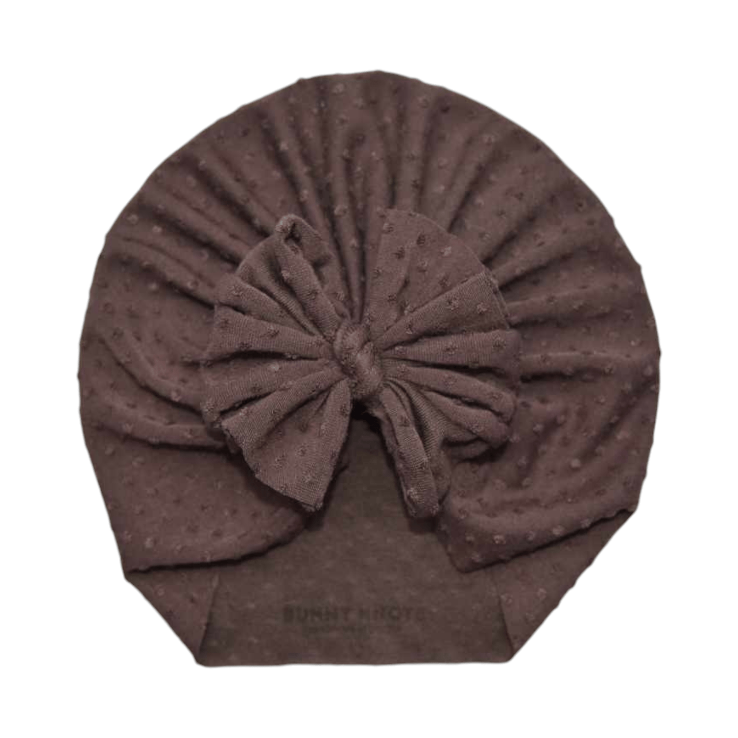 Leche | French Roast Brown | Swiss Dot Headwrap - Bunny Knots
