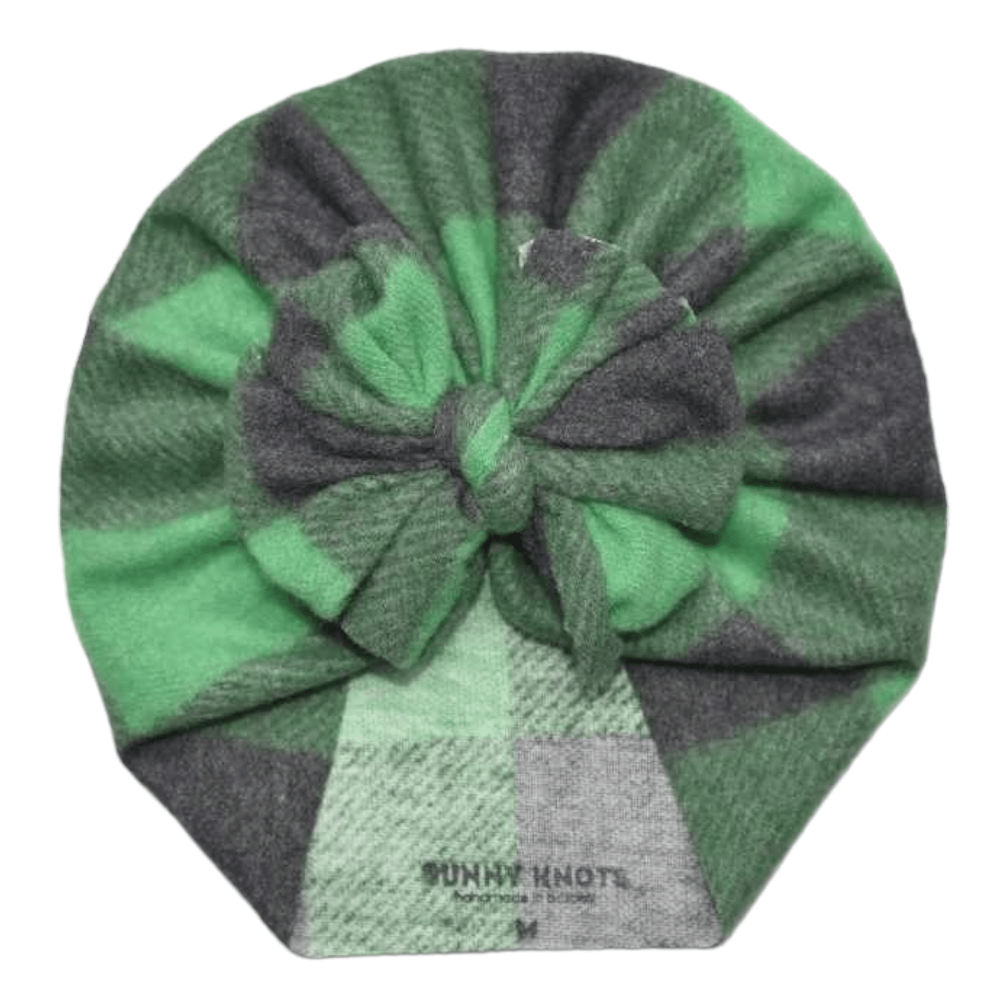 Martha May | Green Buffalo Plaid | Sweater Knit Headwrap - Bunny Knots