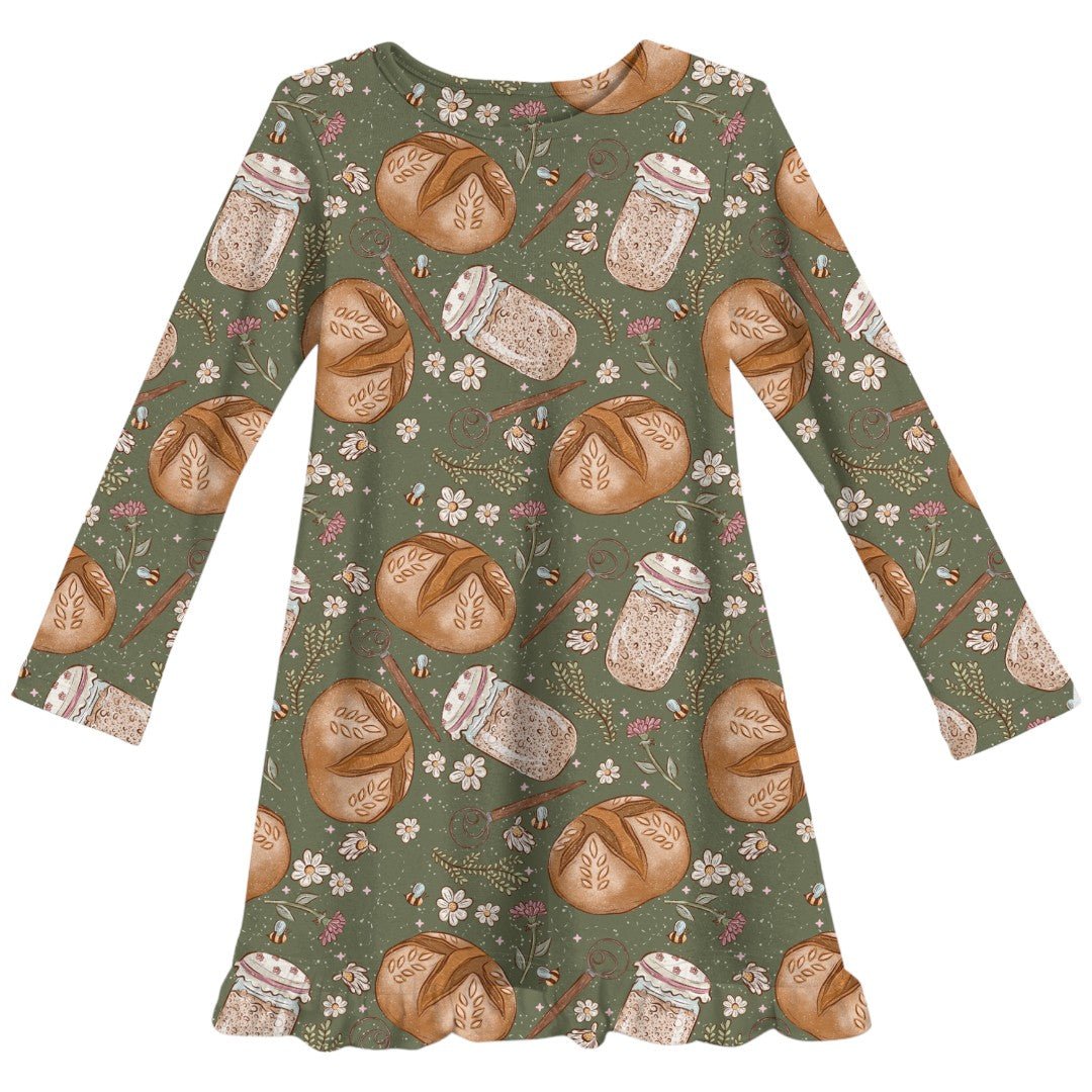 Sourdough Era | Bamboo Ruffle Gown - Bunny Knots