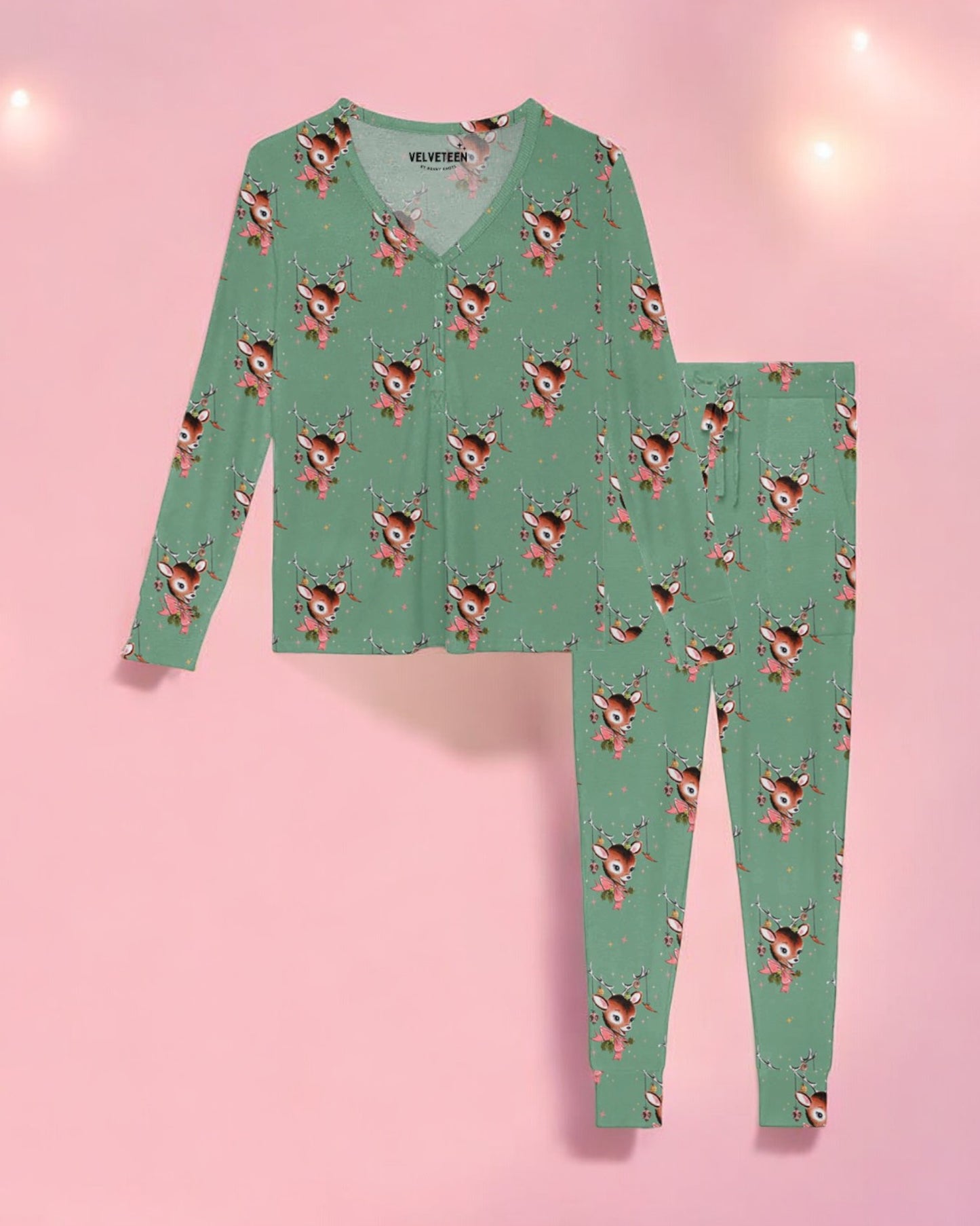 Dashing Deer | Women's Bamboo Loungewear Set