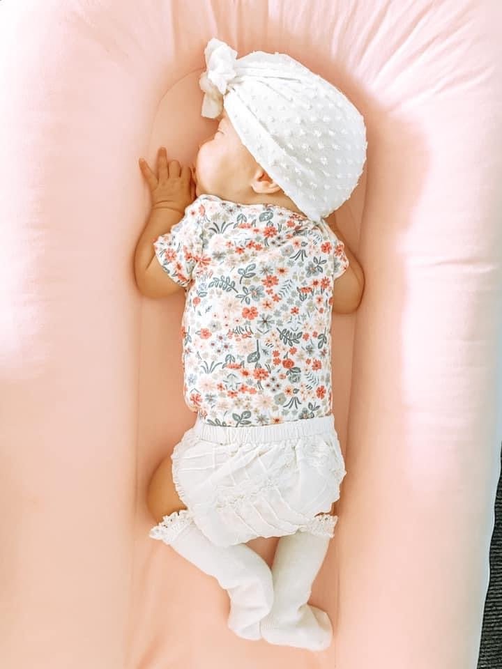 Royce | Opal White | Shabby Swiss Dot Headwrap - Bunny Knots